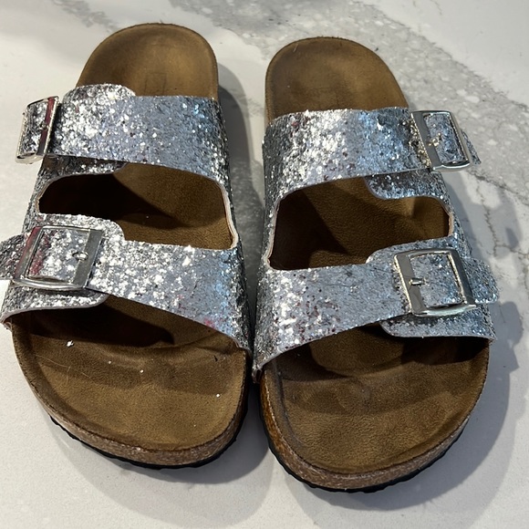 Yoki Silver Glitter Slides-NEW! Never worn! - Picture 1 of 5
